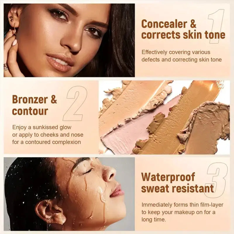 10 Colors Concealer Palette For Dark Circles Contouring And Tattoo Coverage Base Makeup Cream Lasting Matte Finish