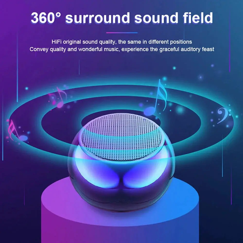 M3 Flash Wireless Bluetooth Speaker Portable Compact Outdoor Stereo With Steel Gun Metal Finish And Heavy Subwoofer Bass