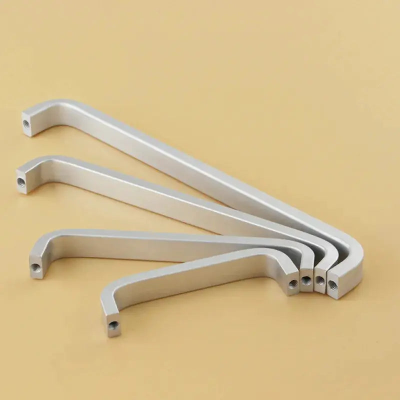Space Aluminum Kitchen Cabinet Straight Pull Handles 4 6 8 10 12 Inches Silver Modern Hardware