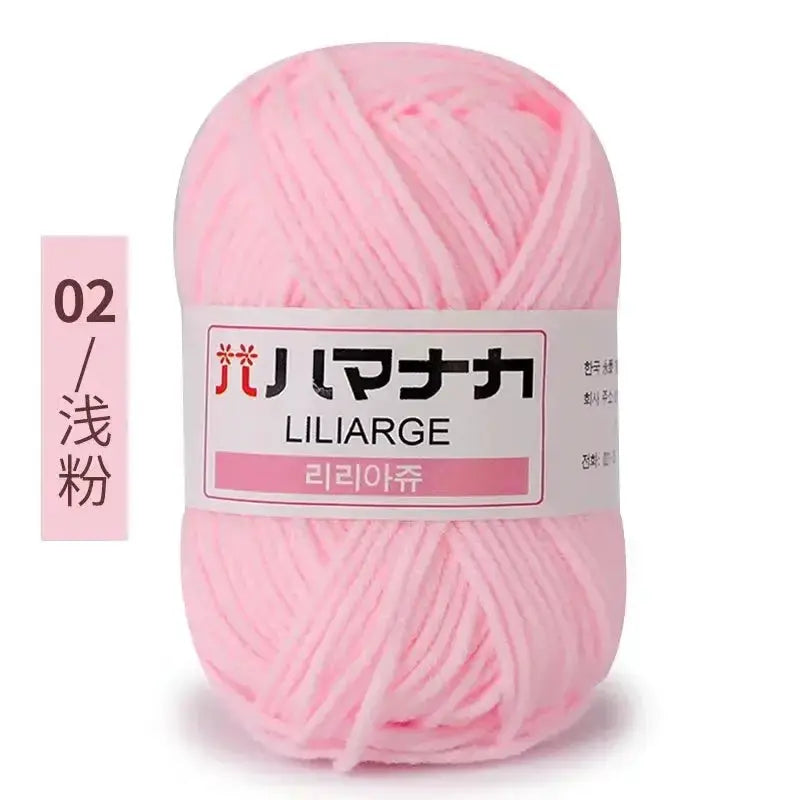 Milk Sweet Soft Cotton Baby Yarn Bamboo Blend Velvet Thick Wool For Hand Knitting And Crochet DIY Sweaters