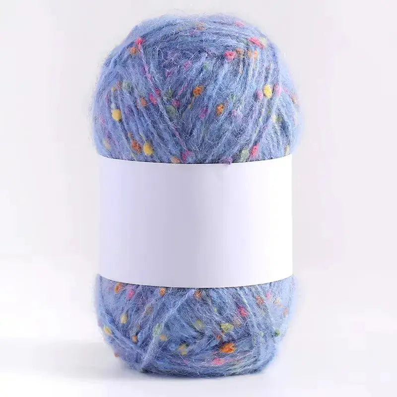 Rainbow Color Dot Mohair Yarn Ball Soft Hand Woven Knitting Thread For DIY Scarves Sweaters Shawls Coats Crochet