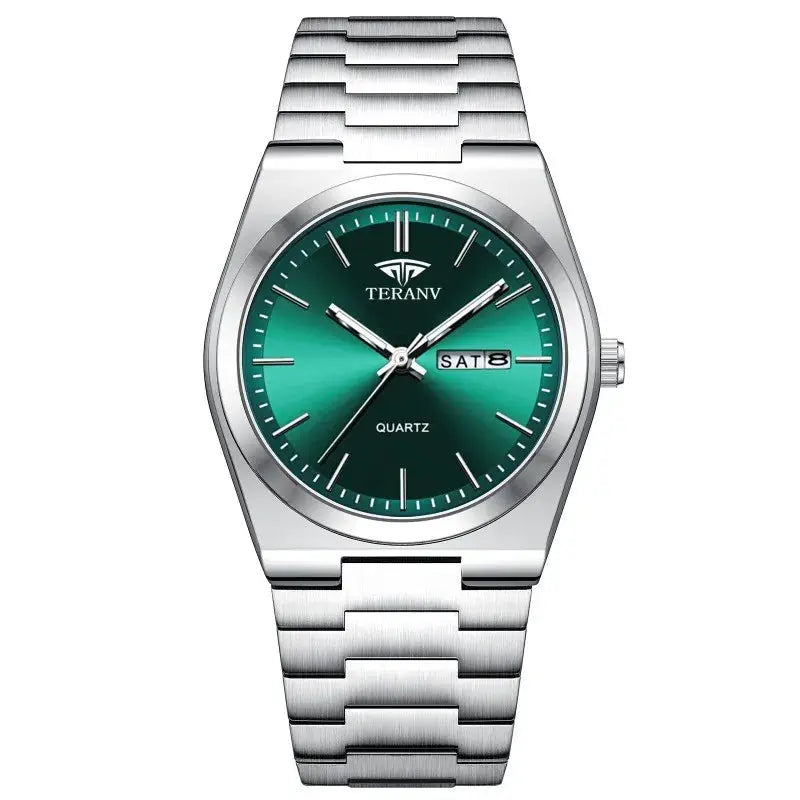Mens Slim Stainless Steel Calendar Quartz Watch For Men Modern Fashion Timepiece Elegance