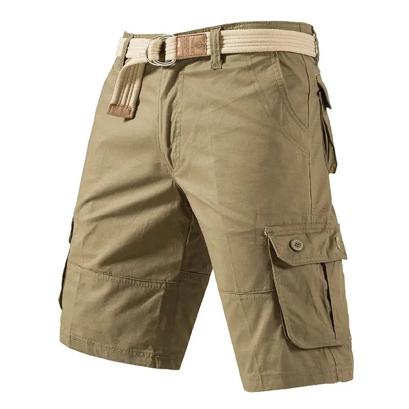 Men's Cargo Knee Shorts Cotton Casual Bermuda For Golf Running And Gym Plus Size Versatile
