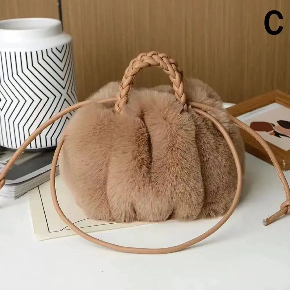 CloudPuff Pumpkin Bag 2025 Plush Cloud Crossbody For Autumn Winter Cozy Tote With Versatile Carrying Options
