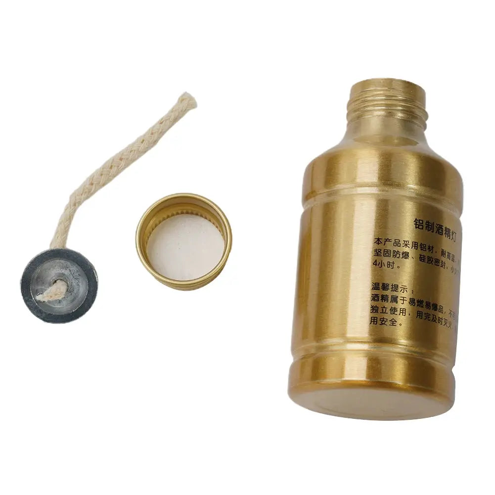 Simples Market 100ml aluminum alcohol lamp with wick and cap for portable outdoor camping