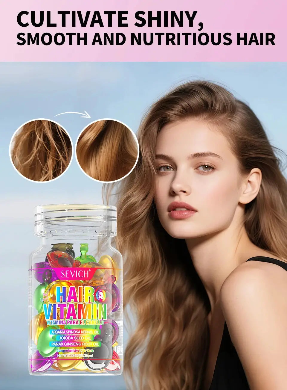 Sevich Mix Hair Vitamin Capsule Hair Treatment Oil Repair Damaged Smooth Hair Care Serum Nourishing Keratin Complex Oil