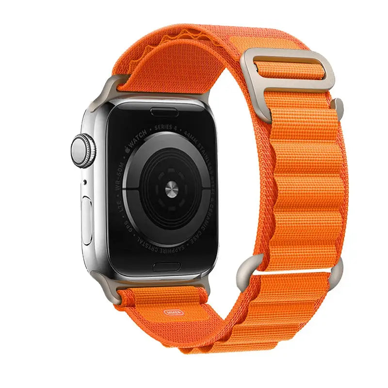 Apple Watch strap orange nylon Alpine bracelet for 40–49mm models, Simples Market