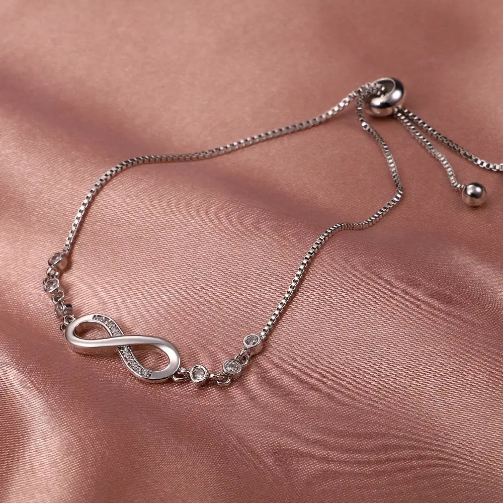 925 Sterling Silver Lucky Symbol Zircon Bracelet For Women Romantic Valentines Day Jewelry Gift Luxury