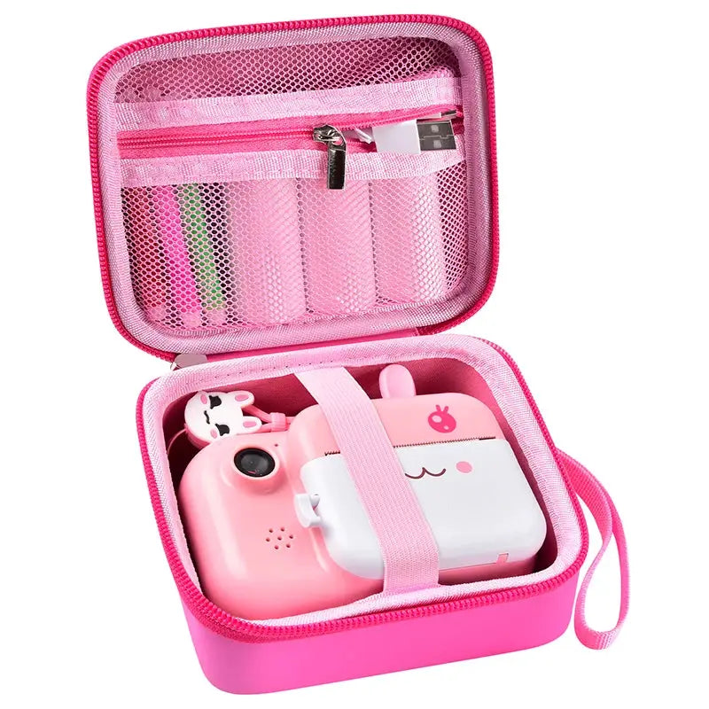KidGuard Instant Print Camera Case Shockproof Dustproof Hard Storage Bag For Toddler Cameras Travel Friendly PU Case