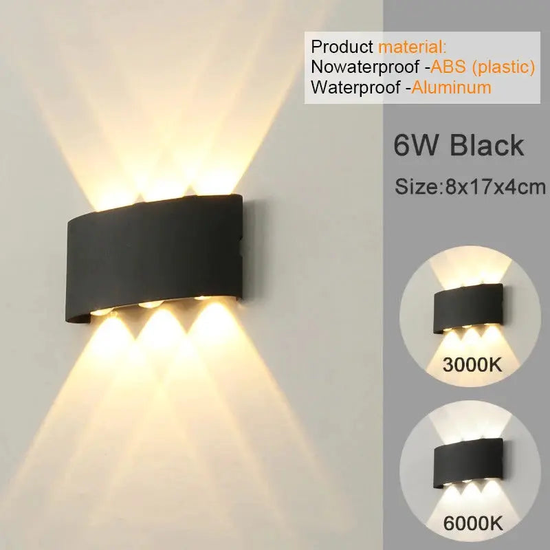 LED Wall Sconces Modern Indoor Outdoor Lamp White Up Down Wall Mount Lights For Living Room Hallway Bedroom Decor