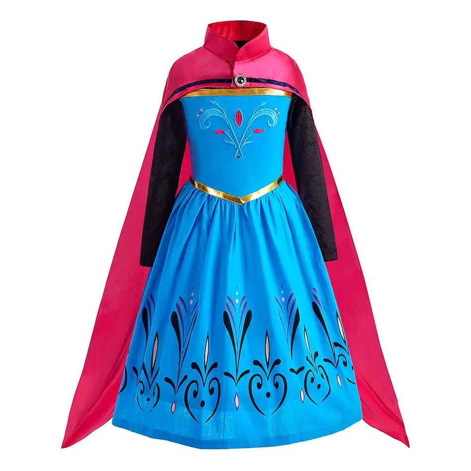 Girls Elsa Anna Rapunzel Jasmine Princess Dress Costume For Carnival Party Cosplay Halloween Christmas