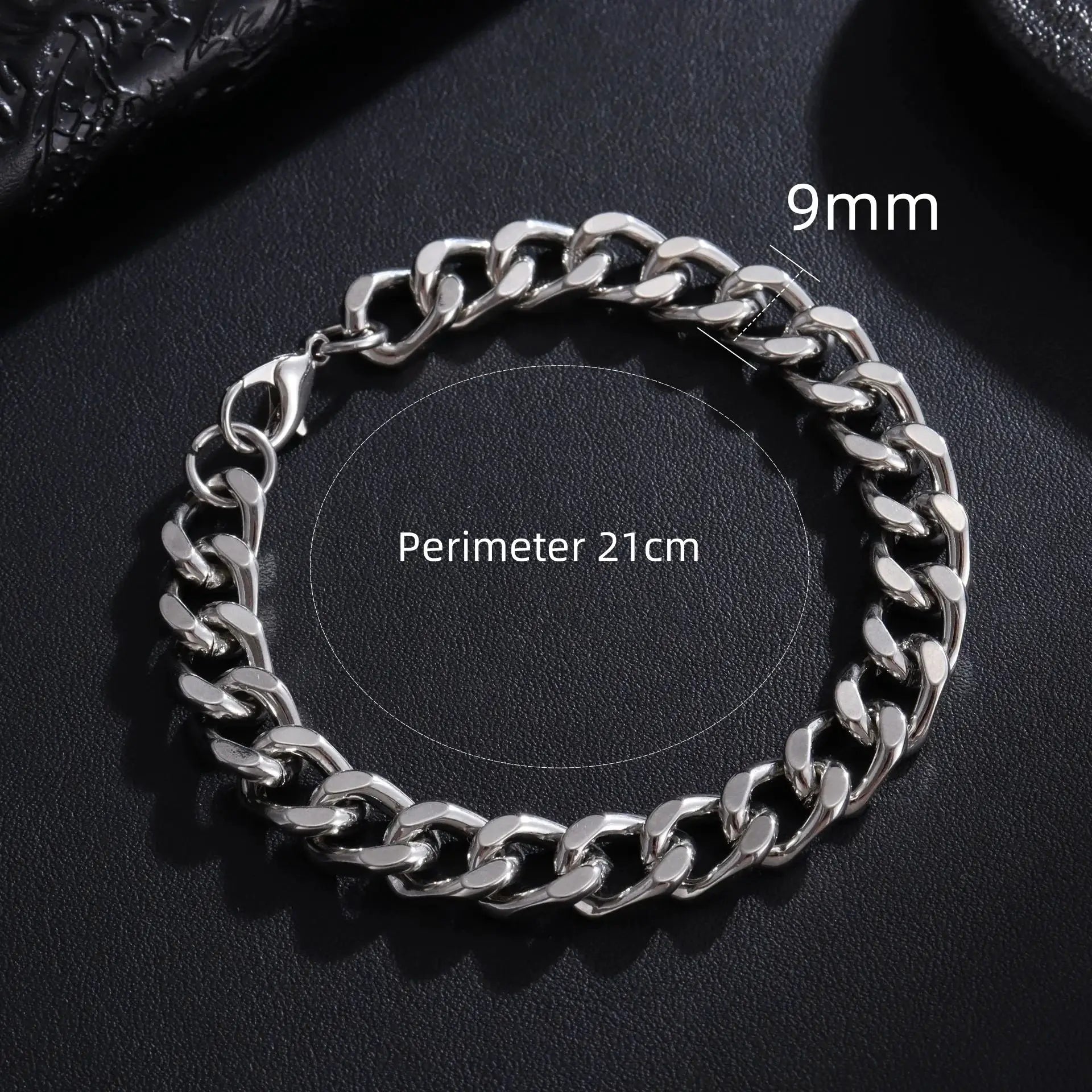 Stainless Steel Cuban Chain Bracelet For Men And Women 3mm 5mm 7mm 9mm Wide Durable Jewelry Gift
