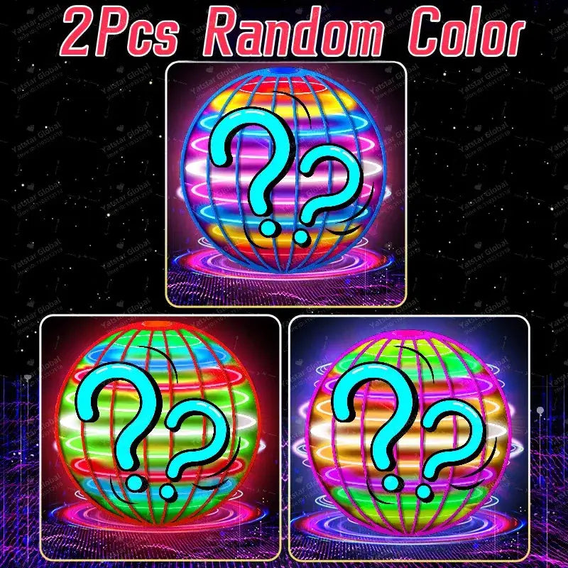 Flying Ball Hand Controlled Color LED Cosmic Globe 360 Degree Rotating Suspension Ball Toy for Indoor and Outdoor Play
