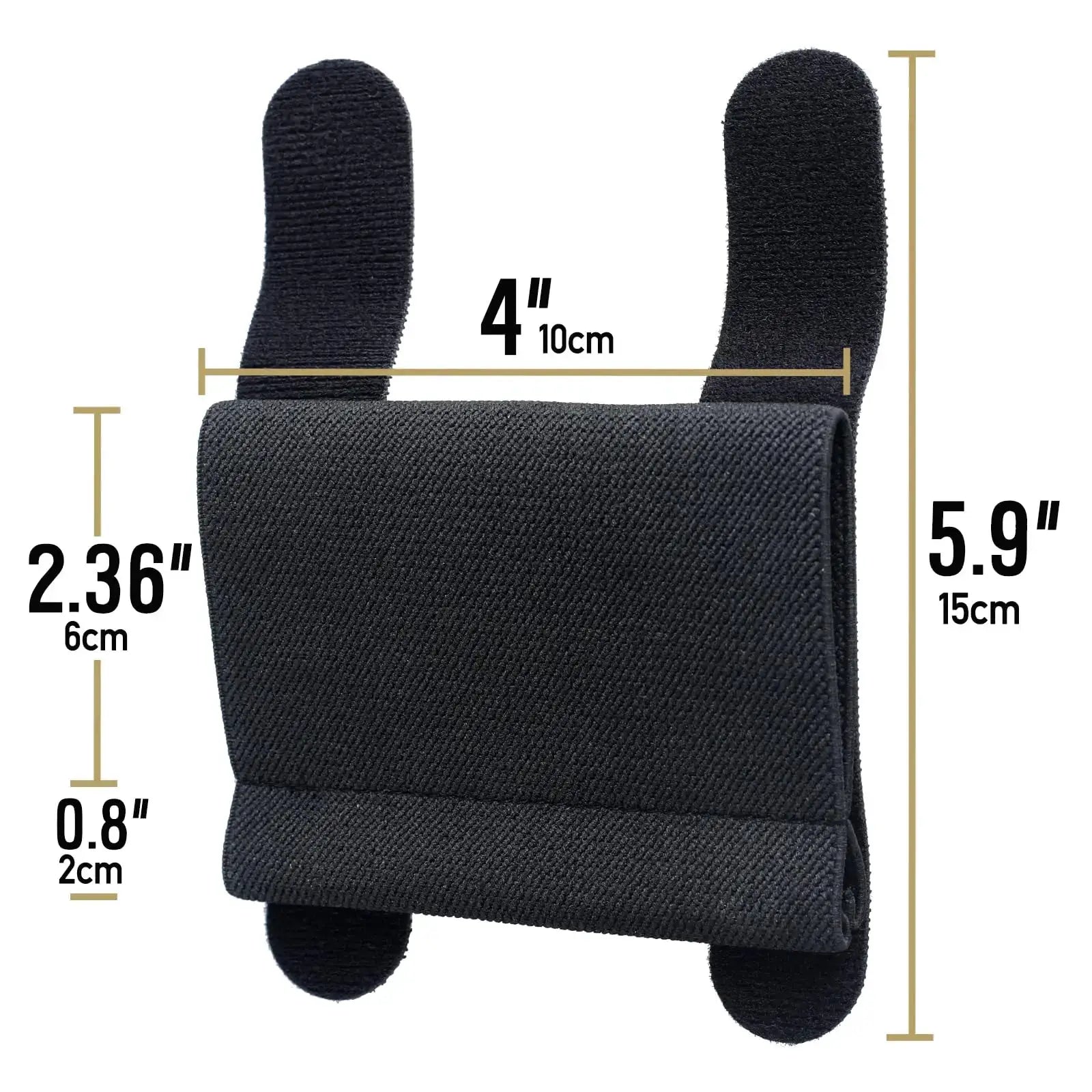 Simples Market black nylon elastic tourniquet holder pouch with Velcro retention for horizontal belt carry