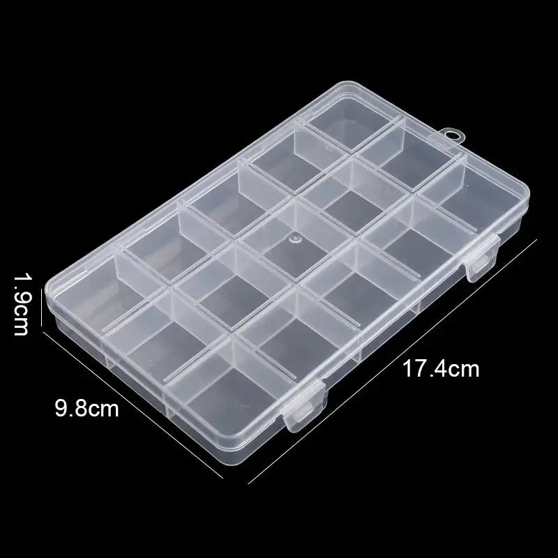 Transparent Storage Container Jewelry Box Clear Plastic Organizer For Beads And Earring Display Case