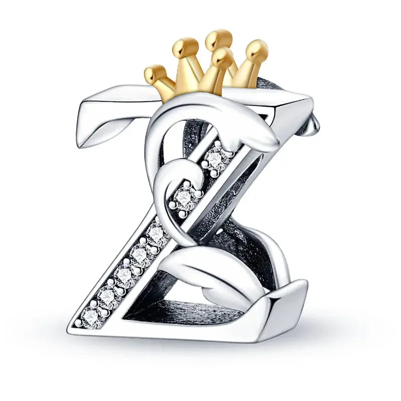 925 Sterling Silver Alphabet Charms A to Z Beads for Women Fit Original Bracelet DIY Jewelry Gift