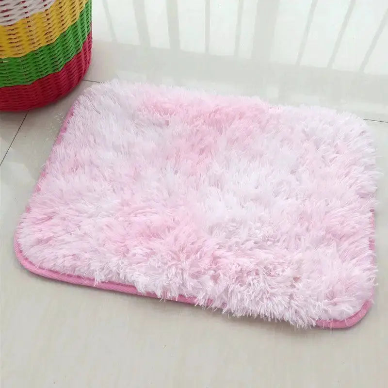 Simples Market VIKAMA pink fluffy shag rug for kids room, 1pc, machine washable, non-slip