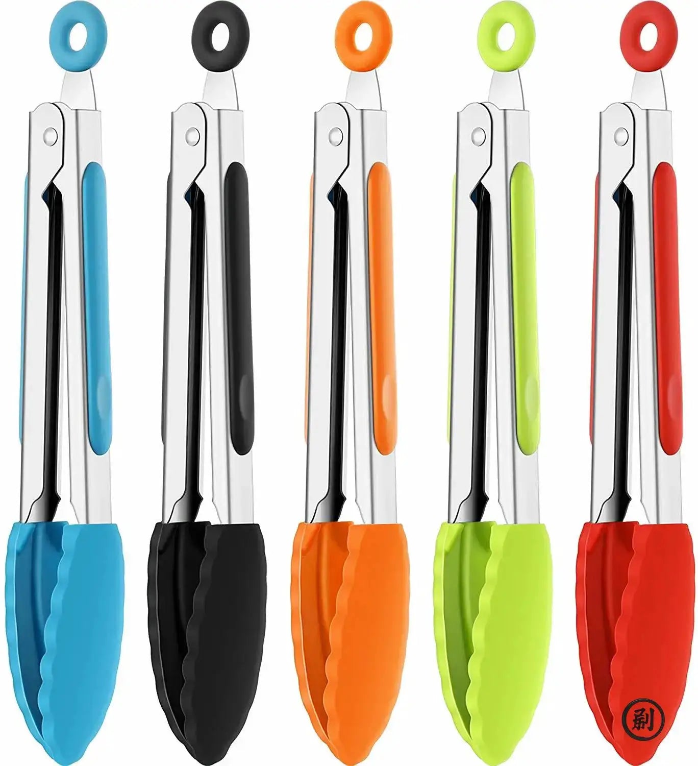Stainless Steel Tongs With Silicone Tips And Locking Mechanism In 7 9 And 12 Inch Sizes For Precision All Purpose BBQ
