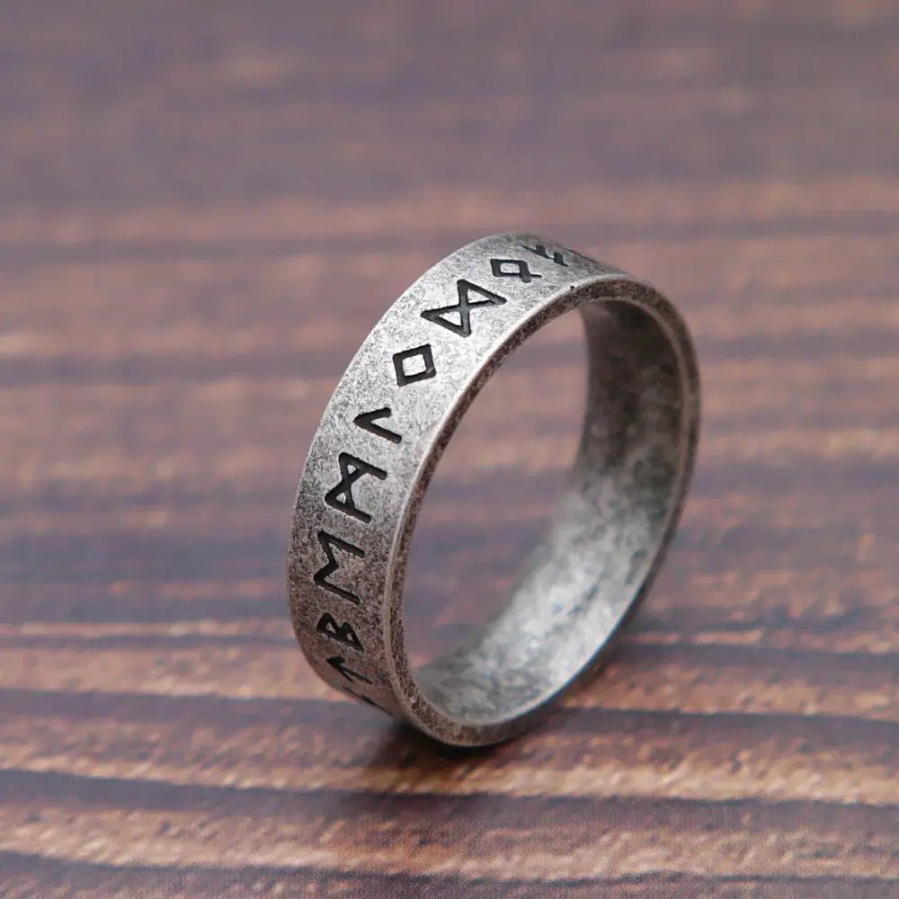 Fashion Retro Viking Rune Ring For Men And Women 316L Stainless Steel Odin Letter Ring Amulet Jewelry Gift Wholesale - Simples Market