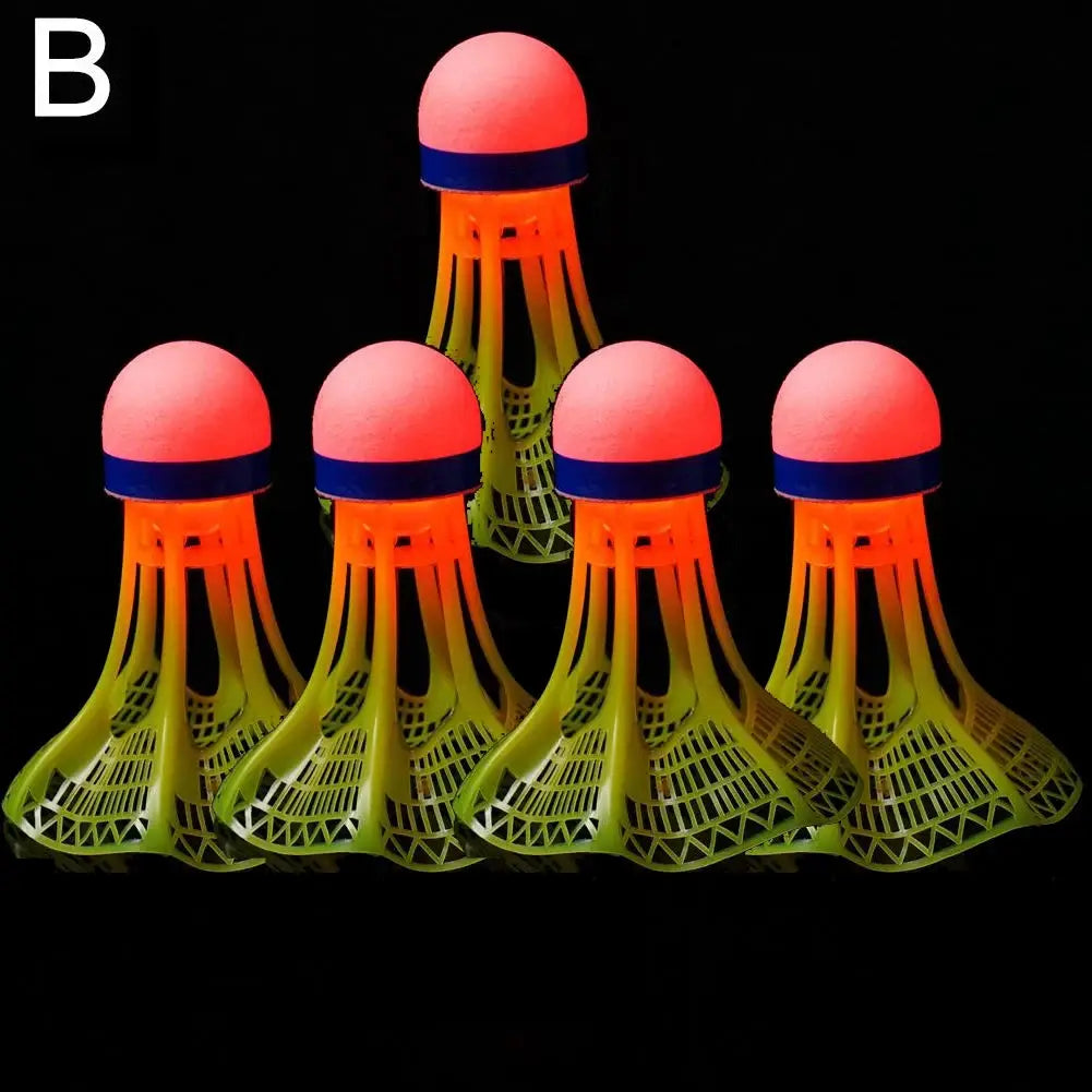 Glow In The Dark LED Badminton Shuttlecocks Windproof Design For Practice And Nighttime Play Pack Options 1 2 5