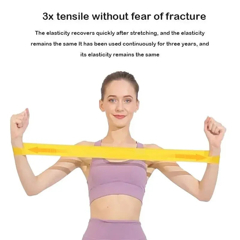 5Pcs Yoga Tension Belts Set, TPE Resistance Belts For Squats, Glute Activation, Stretching And Strength Training