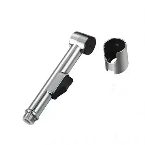 Handheld hose spray shower head, stainless steel, adjustable self-cleaning sprayer kit.