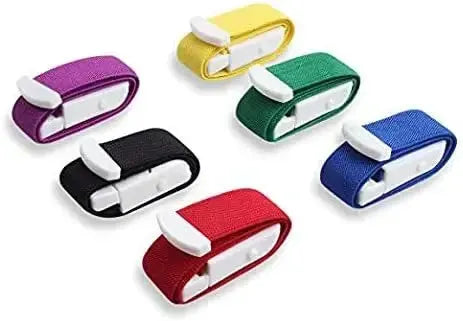 Emergency tourniquet set by Simples Market, six colorful tourniquets with revolving buckles