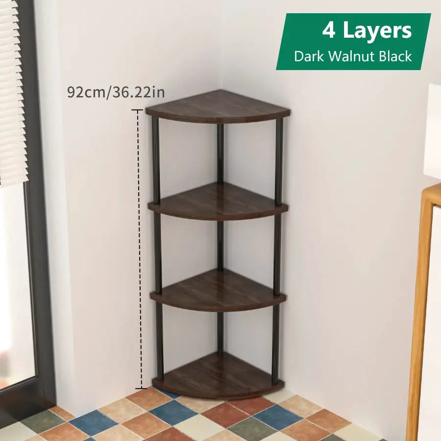 Wall Corner Shelf Storage Rack With Tiers For Living Room Kitchen Bedroom Bookshelf Plant And Flower Display 3 4 5 6