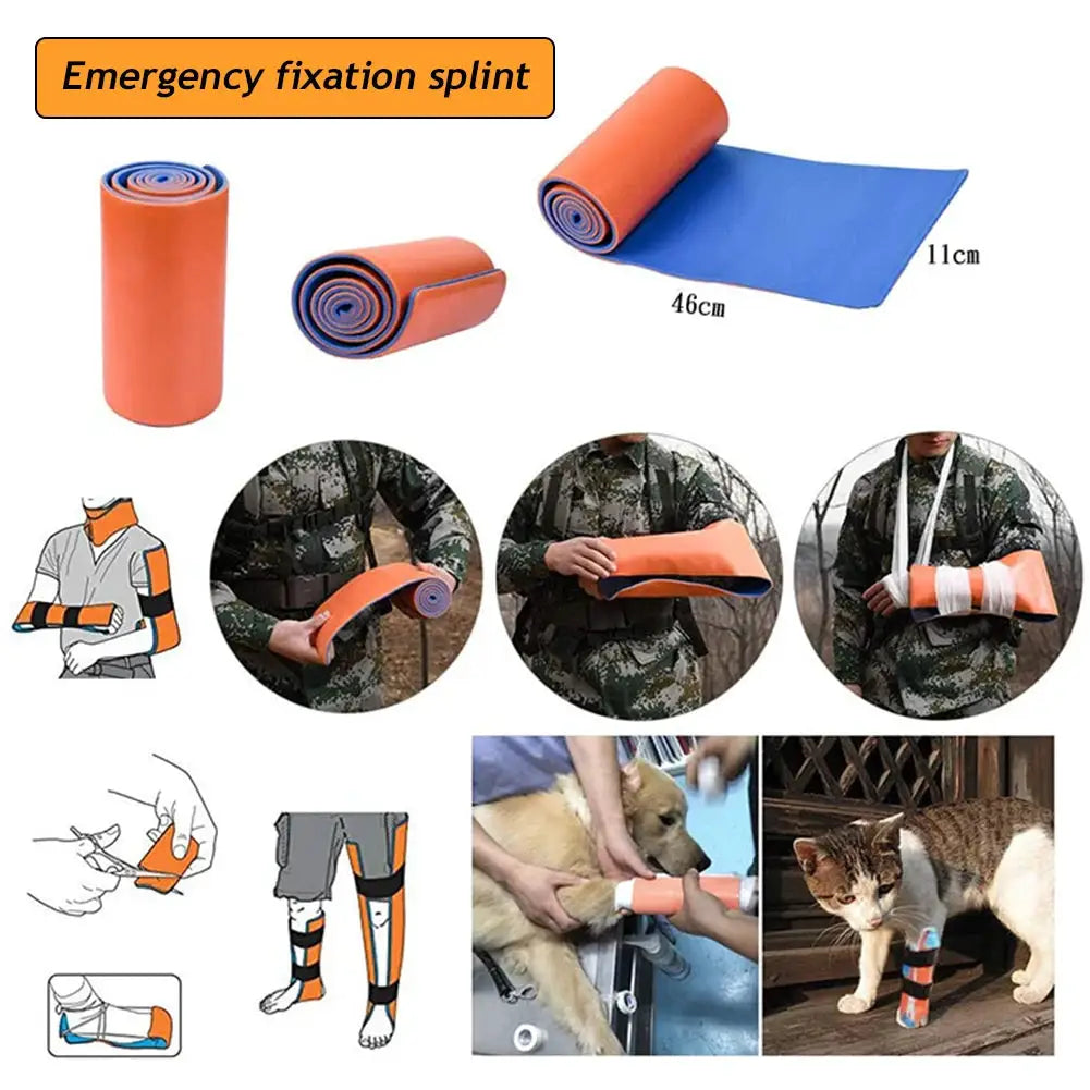 Universal Aluminum Splint Roll With Medical Grade Polymer For Emergency Bone Fixation In Outdoor Survival Kits