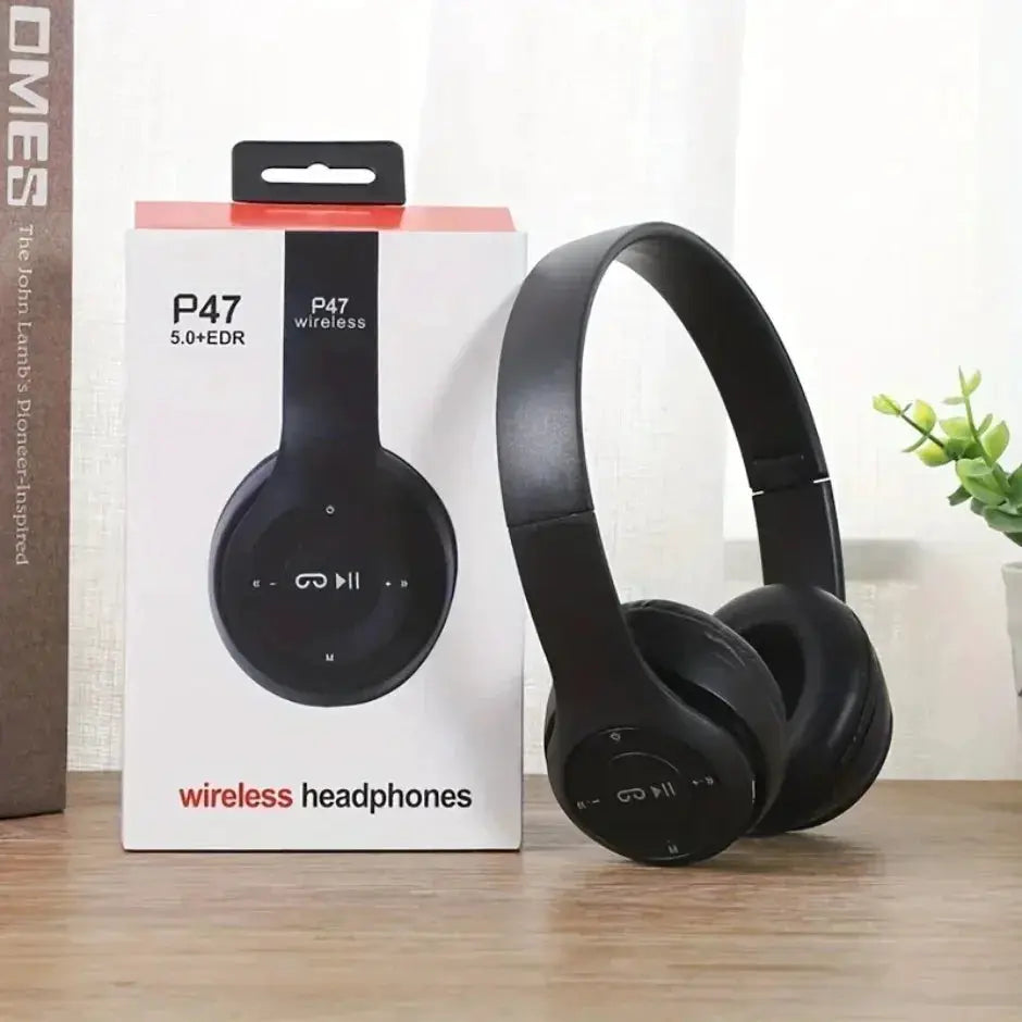 PulseTech Foldable Bluetooth 5.0 Headset Wireless TF Card and Wired Connectivity for Sports and Gaming Immersive Sound