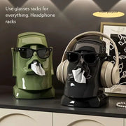 Creative Stone Figure Tissue Box Decorative Modern Paper Towel Holder for Living Room and Bedroom