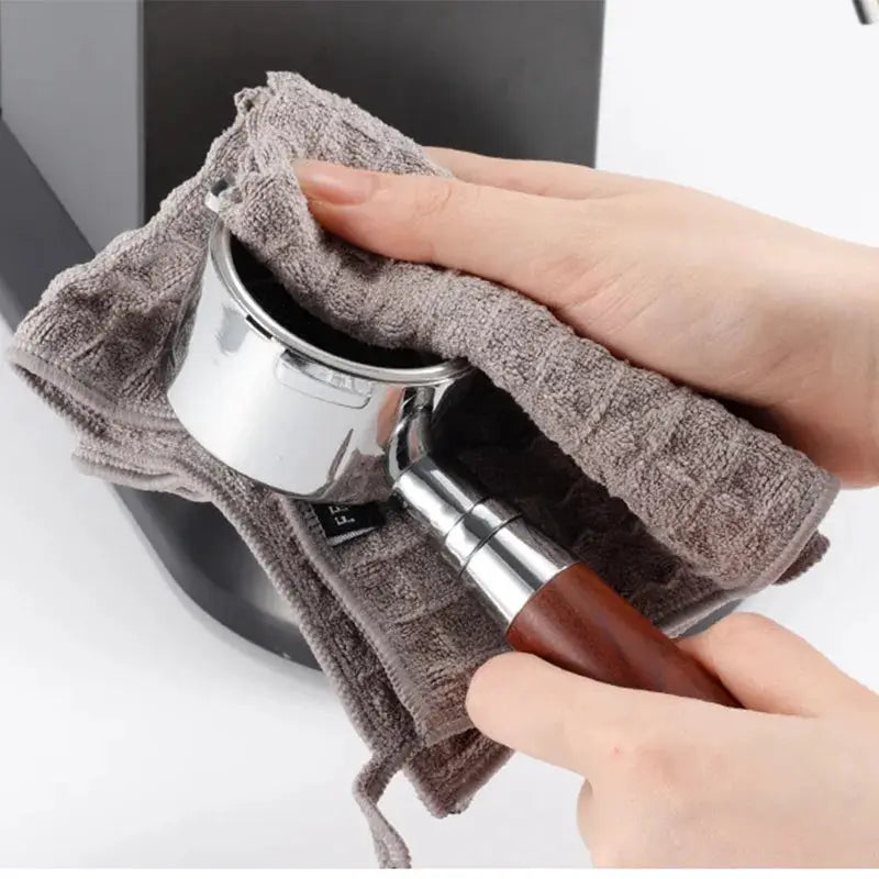 Simples Market barista towel, grey microfiber cleaning cloth for espresso machine portafilter