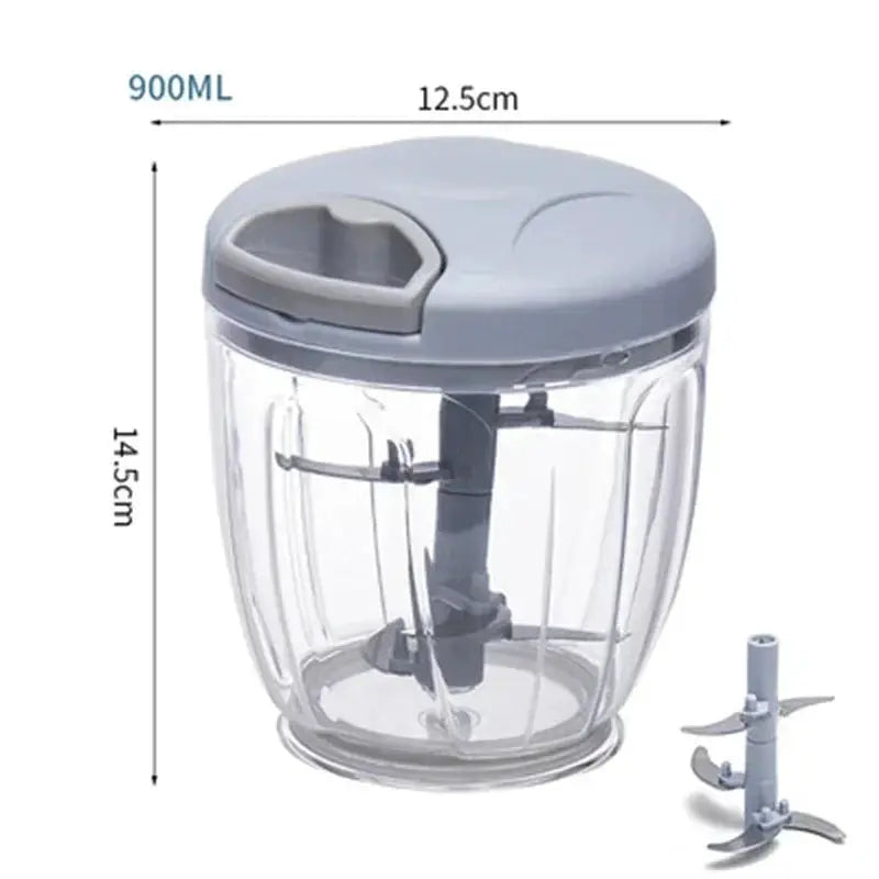 500 To 900ML Garlic Chopper Manual Rotate Vegetable Cutter Chopper Slicer Kitchen Gadget For Garlic And Vegetables
