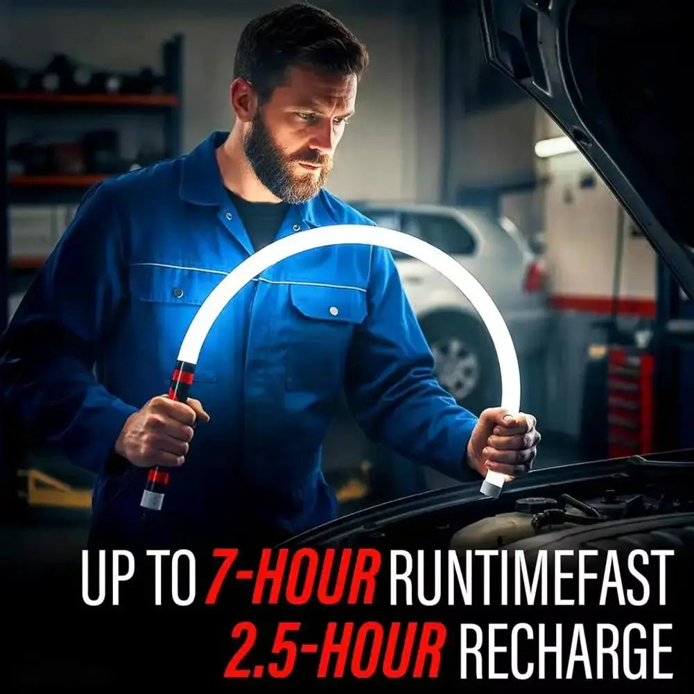 73cm Flexible LED Flashlight Stick Work Light, rechargeable circular inspection lamp for car repair