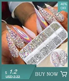 Simples Market semi-cured gel nail wraps, full-cover decals with iridescent glitter and rhinestones