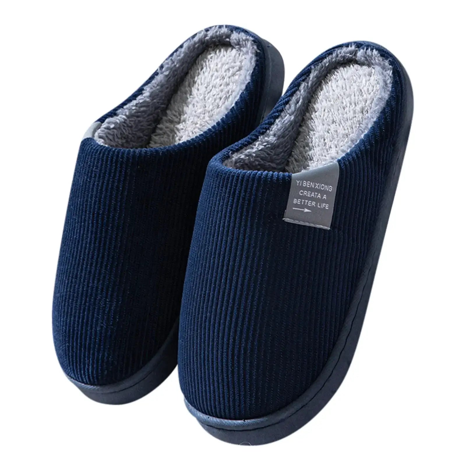 CozyNest Unisex Indoor Slippers Thick Soft Bottom Plush Thermal Non Slip Comfort For Winter