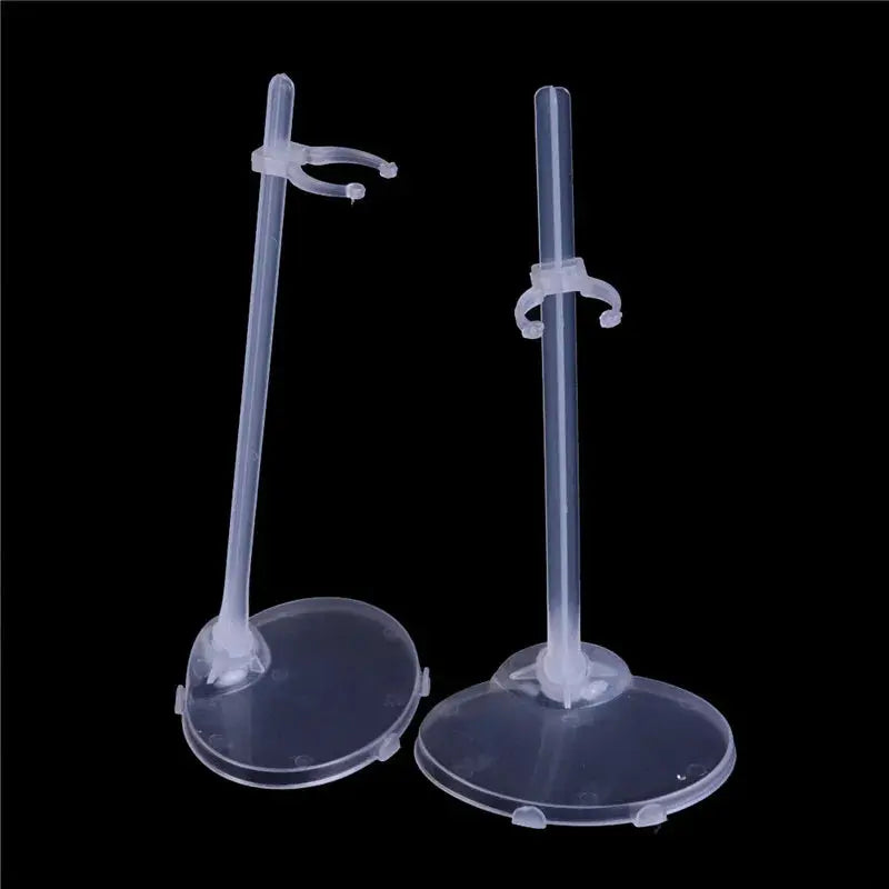 Five Pack Plastic Doll Stands One Sixth Scale Figure Display Holders For Doll House Decor And Pretend Play Toys