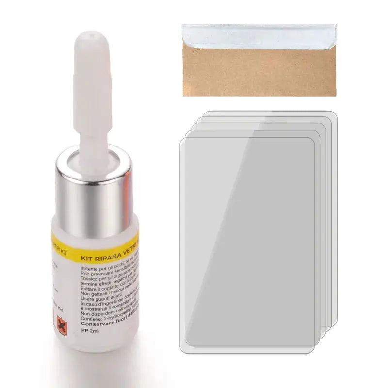 Car Glass Repair Kit For Windshield Cracks And Scratches, Windshield Repair Set For Cars Trucks And Motorcycles