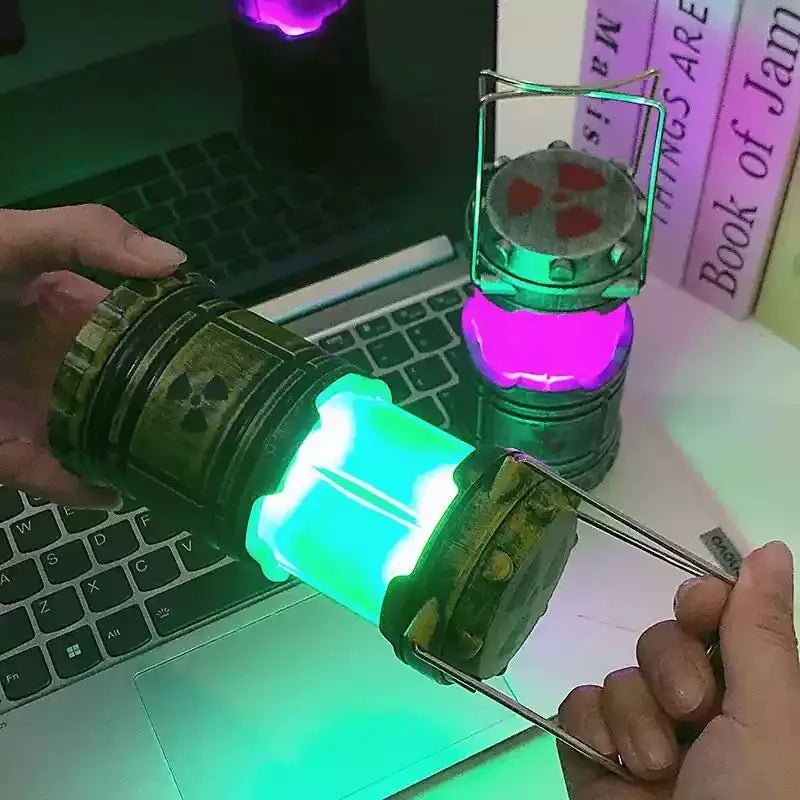 Mini Handheld Nuclear Reactor Lantern Toy Simulation Illuminator Doomsday Gift Portable Glowing Lamp
