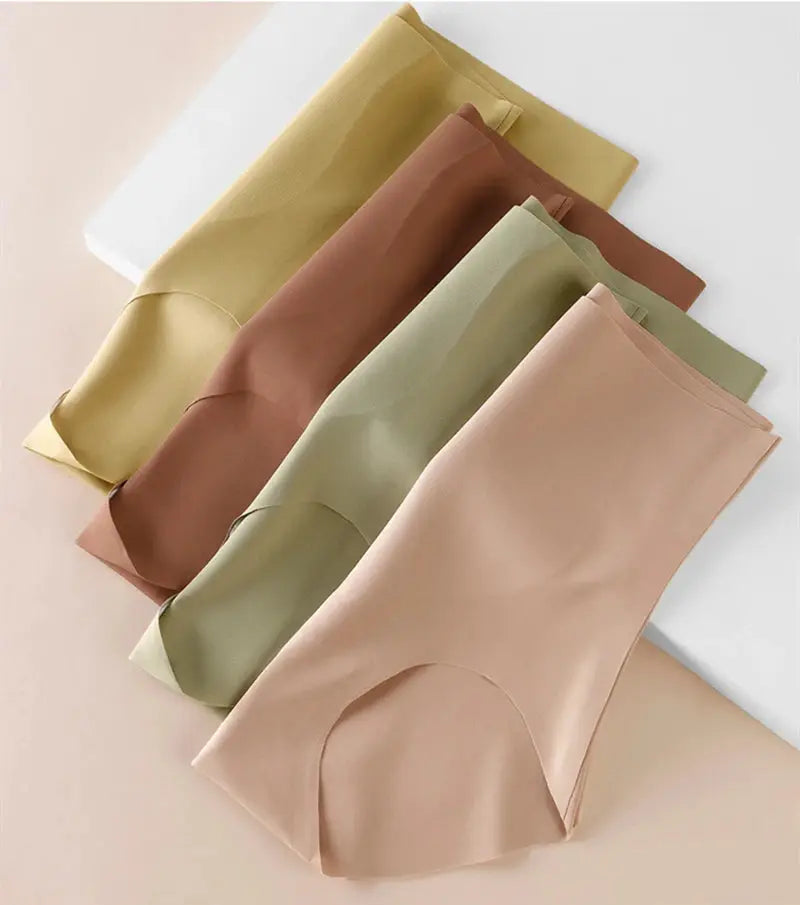 Simples Market women's high-rise body shaper briefs set, 6-pack in beige, pink, sage, olive, brown, mustard