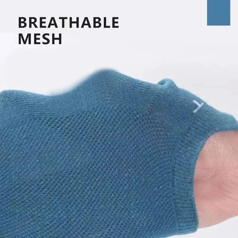 Men's Summer Thin Mesh Breathable Polyester Sports Socks 5 10 20 Pairs Sweat Absorbing Short Socks For Active Wear