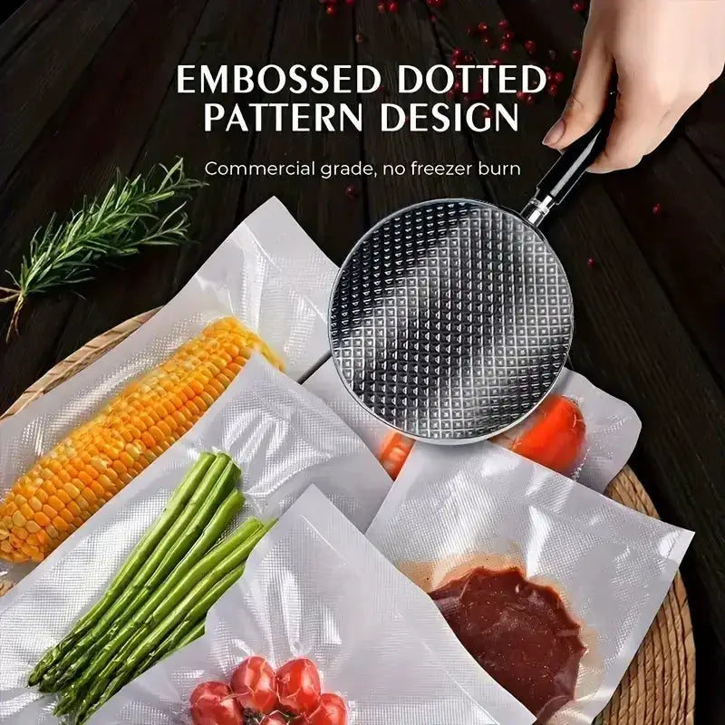 50 Pack Vacuum Sealer Bags Airtight Transparent Food Storage Bags For Meat Fruits And Vegetables