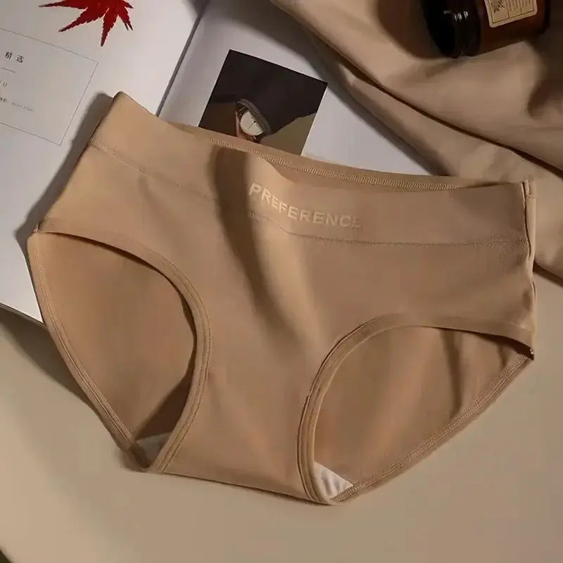 Women's warm tan cotton panties, mid waist briefs, Preference brand, soft breathable fabric
