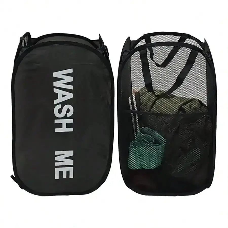 Portable Mesh Pop Up Laundry Hamper Wide Opening Breathable Dorm Room