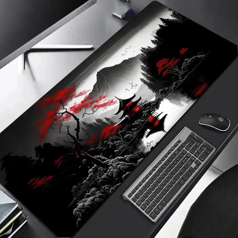 Sakura Scenery Large Extended Anti Slip Rubber Gaming Mouse Pad Desk Pad For Office And Gaming