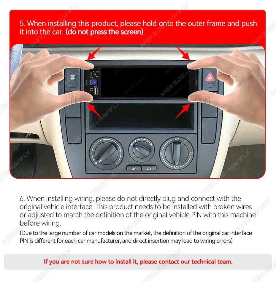 MEKEDE 6.86-inch 1Din CarPlay/Android Auto car radio with BT USB-C, Simples Market