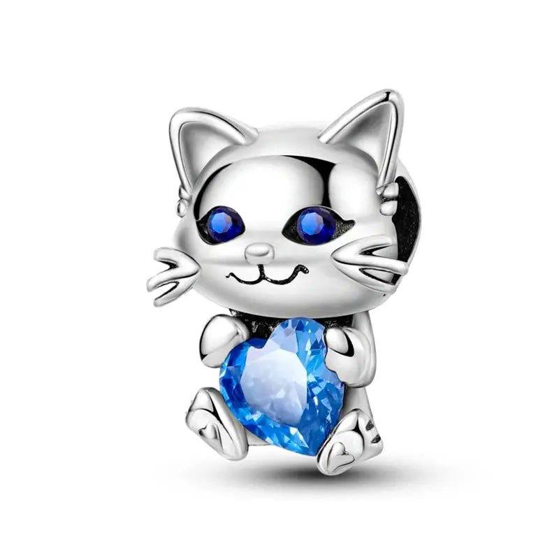 925 Silver Charms Beads for Pandora Style Bracelets Women Animal Charms in Blue Red Green Pink Yellow Gift