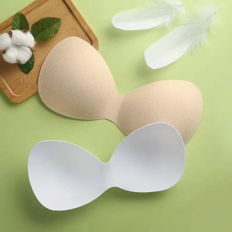 Simples Market bra pads 2-pack: beige and white sponge foam bikini chest inserts