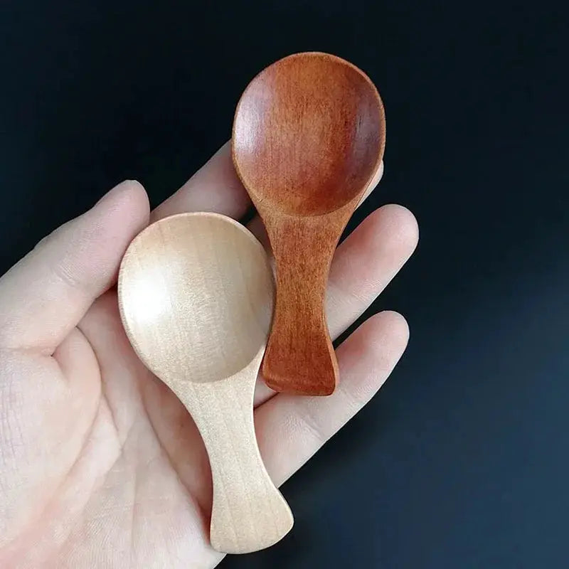 TimberNest Mini Wooden Spoon Set 4 Pieces For Sugar Coffee Tea And Spices Precision Scooping