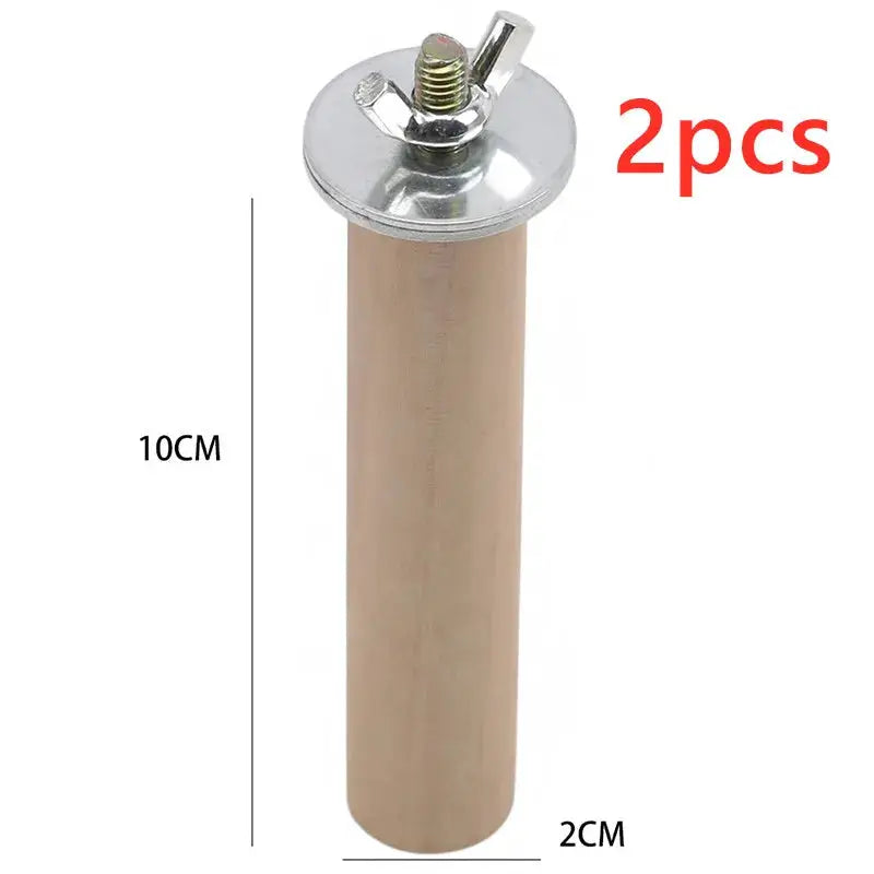 Simples Market parrot standing perch, 2 pcs, natural wood, 10 cm tall, 2 cm diameter.
